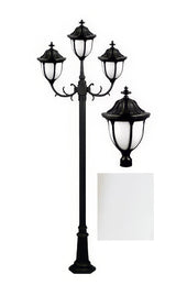 Dabmar Lighting GM5523-L18-30K-W white post light & pole