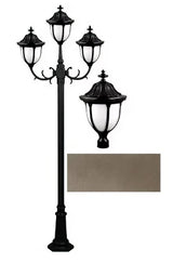 Dabmar Lighting GM5523-L18-60K-BZ bronze post light & pole