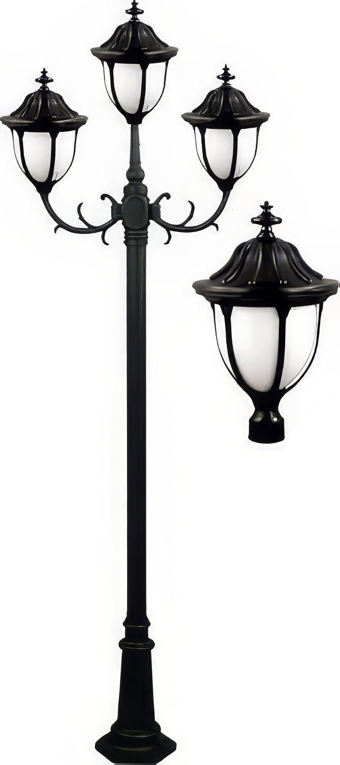 Dabmar Lighting GM5523-L18-RGBW-B black post light & pole