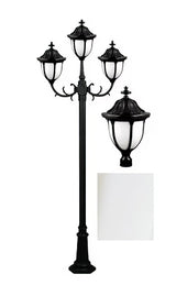 Dabmar Lighting GM5523-L27-40K-W white post light & pole