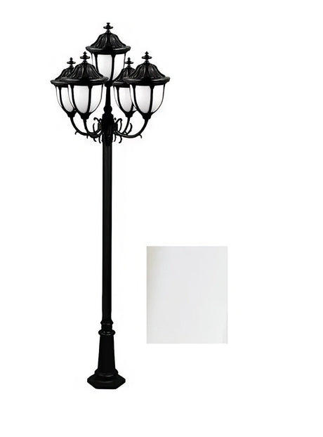 Dabmar Lighting GM5525-L30-30K-W white post light & pole