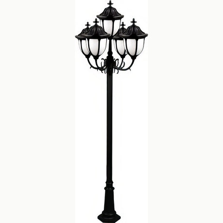 Dabmar Lighting GM5525-L30-60K-B black post light & pole