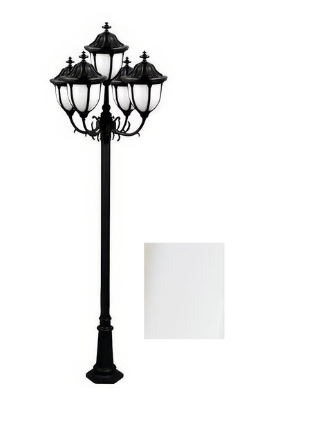 Dabmar Lighting GM5525-L30-60K-W white post light & pole