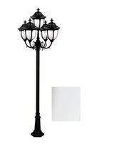 Dabmar Lighting GM5525-L45-27K-W white post light & pole