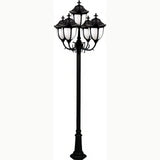 Dabmar Lighting GM5525-L45-40K-B black post light & pole