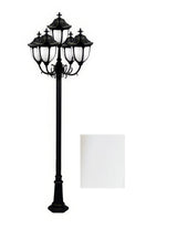 Dabmar Lighting GM5525-L90-30K-W white post light & pole