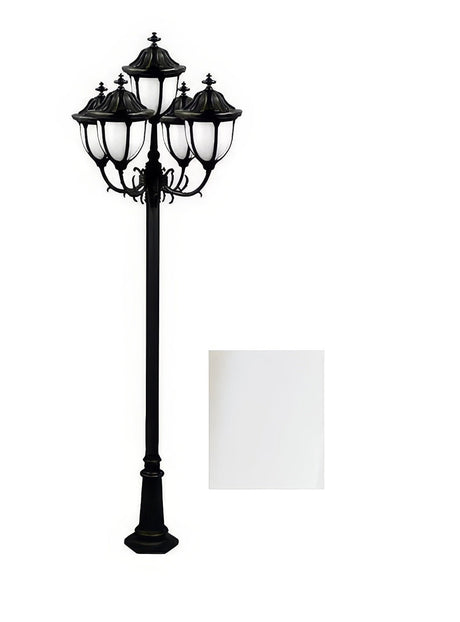 Dabmar Lighting GM5525-L90-30K-W white post light & pole