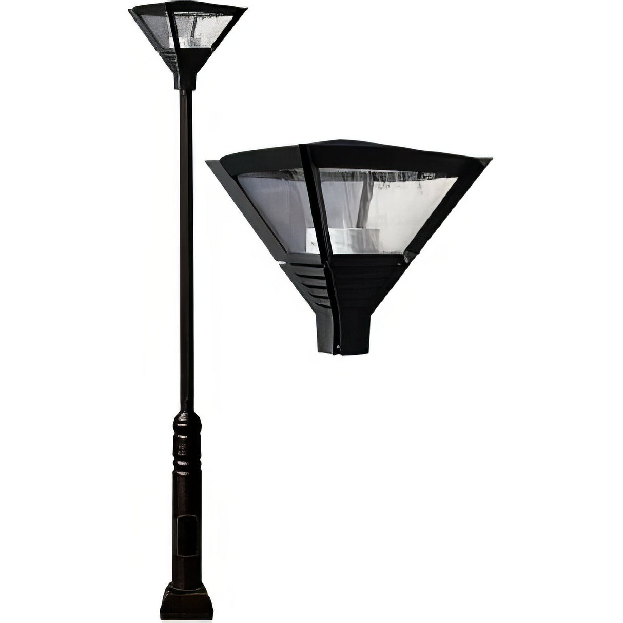 Dabmar Lighting GM5630-B Large Post Fixture 70 Watt High Pressure Sodium Double Ended 120 Volts Black