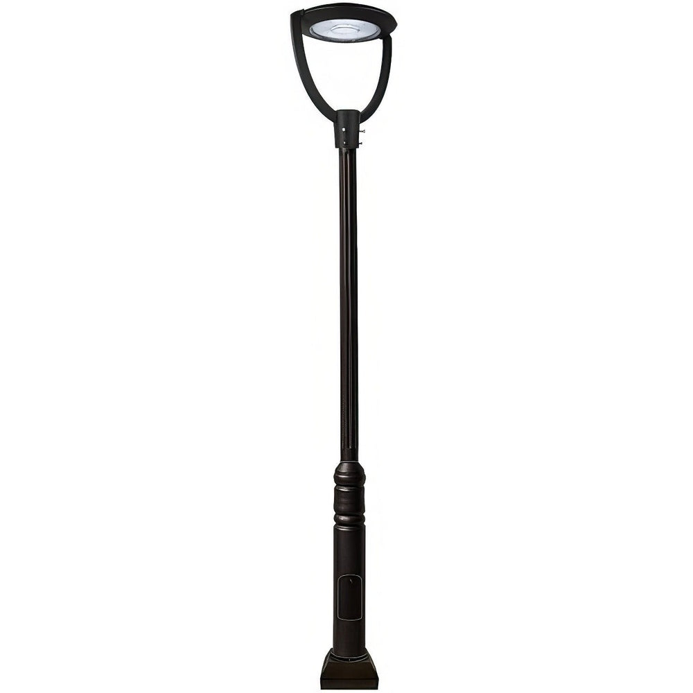 Dabmar Lighting GM5711-LB150-50K-B black post light & pole
