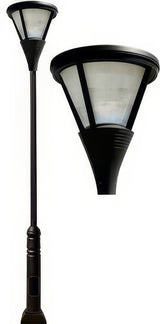 Dabmar Lighting GM5801-L120-41K-B black post light & pole