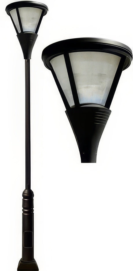 Dabmar Lighting GM5801-L120-41K-B black post light & pole