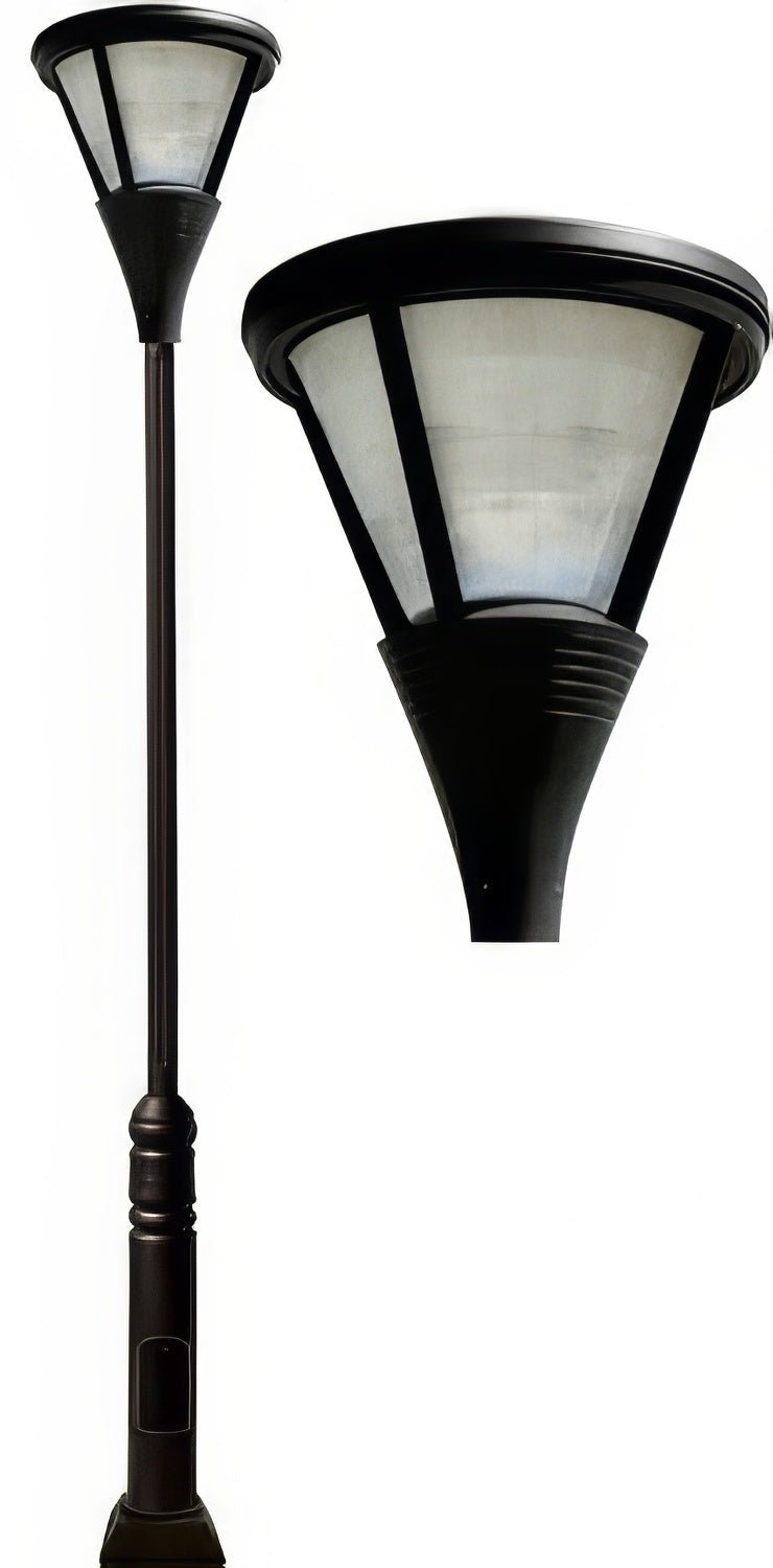 Dabmar Lighting GM5801-L54-40K-B black post light & pole