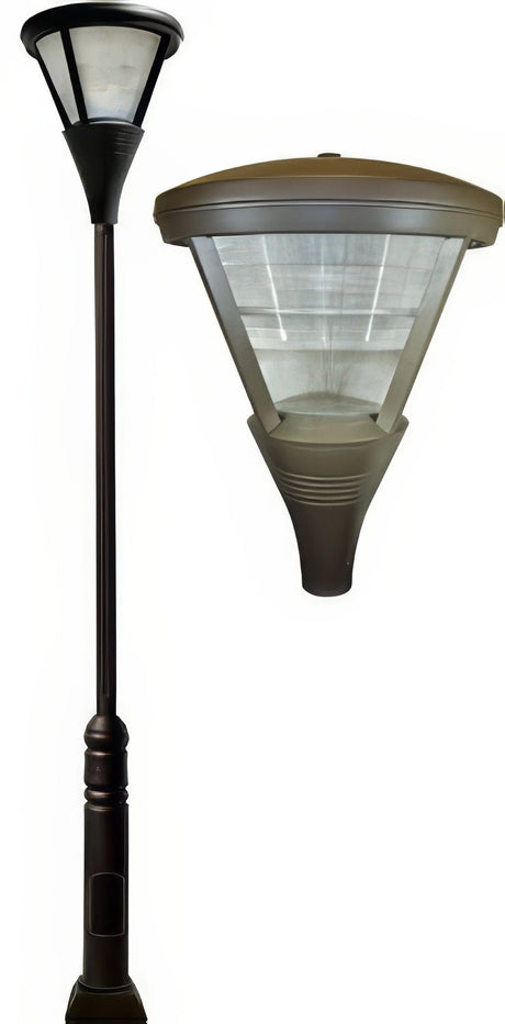 Dabmar Lighting GM5801-L54-40K-BZ bronze post light & pole