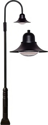 Dabmar Lighting GM6011-LB60-30K-B black post light & pole