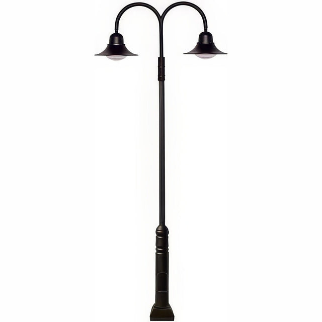 Dabmar Lighting GM6051-LB120-50K-B black post light & pole