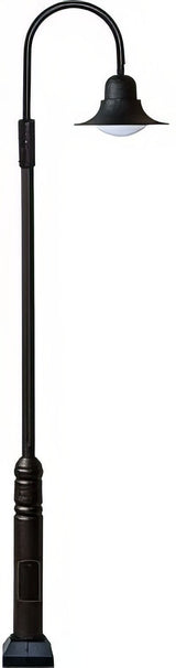 Dabmar Lighting GM6111-L20-30K-B black post light & pole