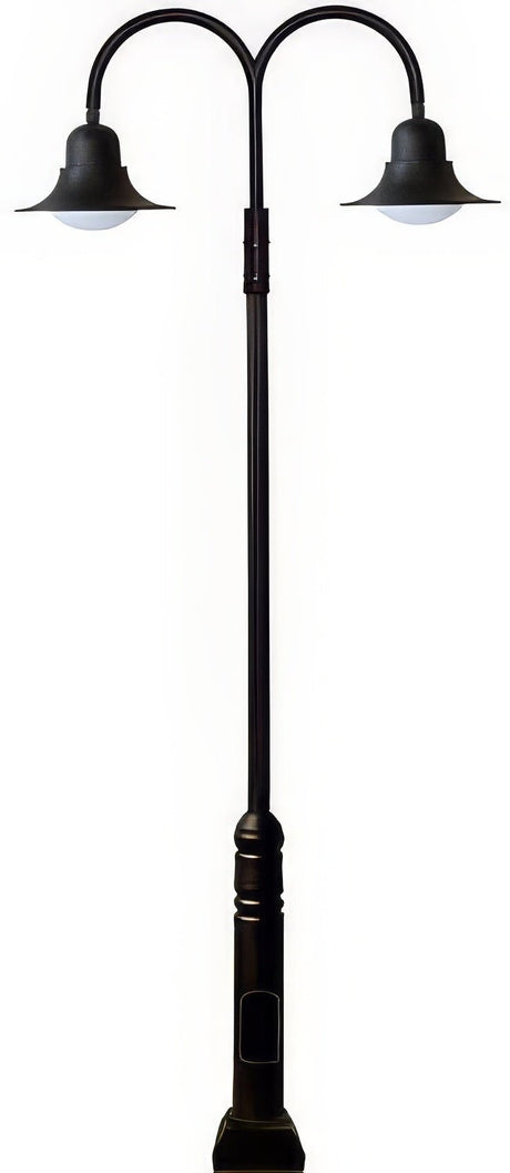 Dabmar Lighting GM6211-L40-30K-B black post light & pole