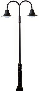 Dabmar Lighting GM6211-L40-50K-B black post light & pole