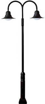 Dabmar Lighting GM6211-L60-30K-B black post light & pole