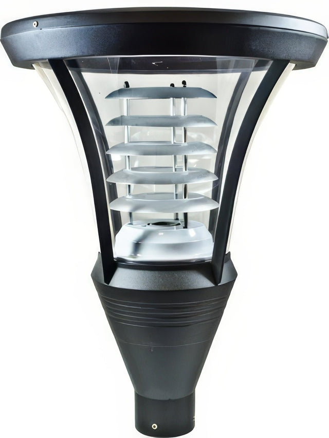 Dabmar Lighting GM640-L20-50K-B black outdoor post light fixture