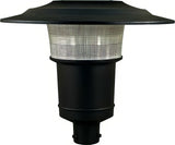 Dabmar Lighting GM655-L30-65K-B black outdoor post light fixture