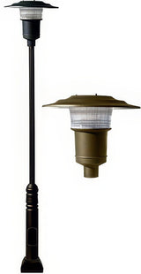 Dabmar Lighting GM6551-BZ bronze post light & pole