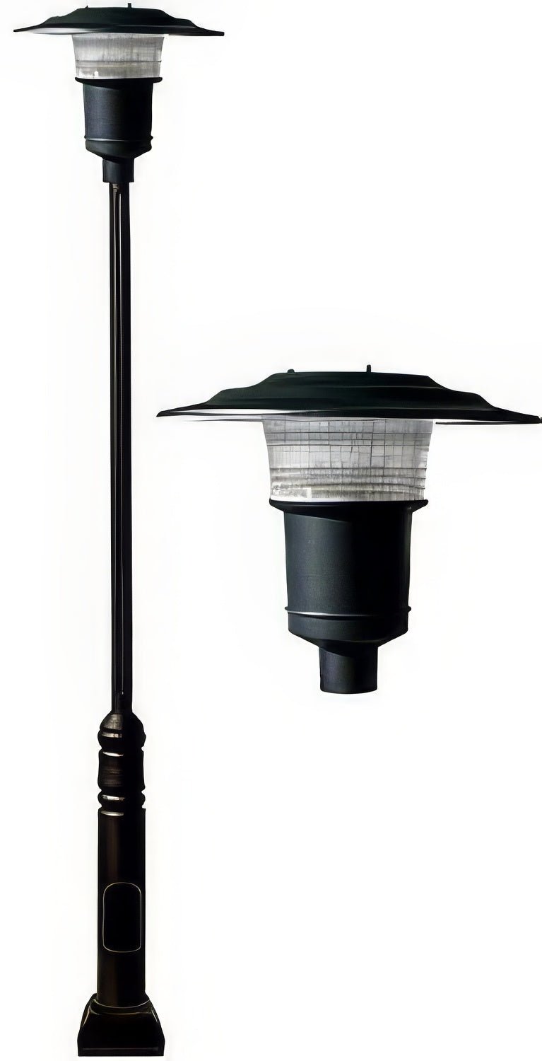 Dabmar Lighting GM6551-L20-30K-B black post light & pole