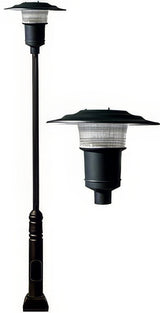 Dabmar Lighting GM6551-L20-30K-B black post light & pole