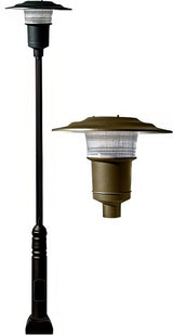 Dabmar Lighting GM6551-L20-30K-BZ bronze post light & pole
