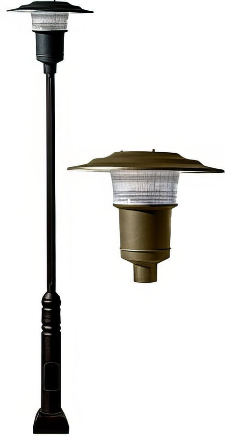 Dabmar Lighting GM6551-L20-50K-BZ bronze post light & pole