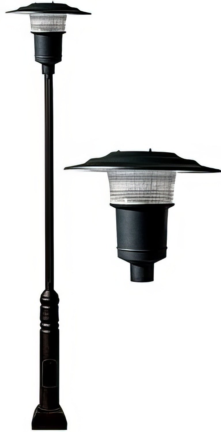 Dabmar Lighting GM6551-L30-30K-B black post light & pole