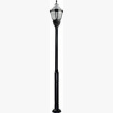 Dabmar Lighting GM6601-L54-30K-B black post light & pole