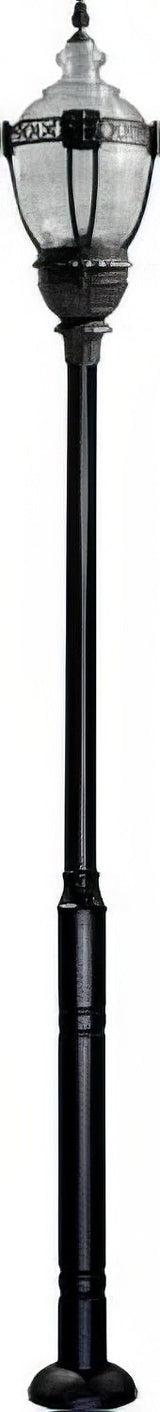 Dabmar Lighting GM6601-L54-50K-B black post light & pole
