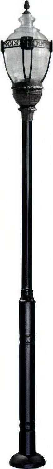 Dabmar Lighting GM6601-L54-50K-B black post light & pole