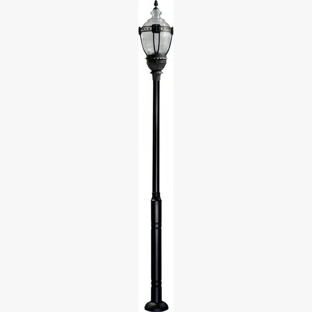 Dabmar Lighting GM6601-L80-40K-B black post light & pole
