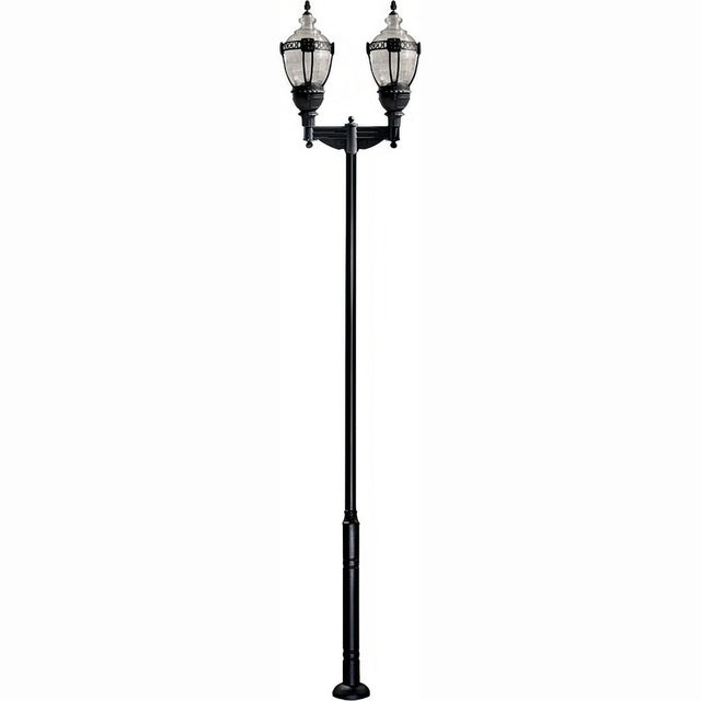 Dabmar Lighting GM6602-L108-40K-B black post light & pole