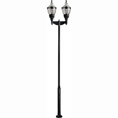 Dabmar Lighting GM6602-L126-40K-B black post light & pole