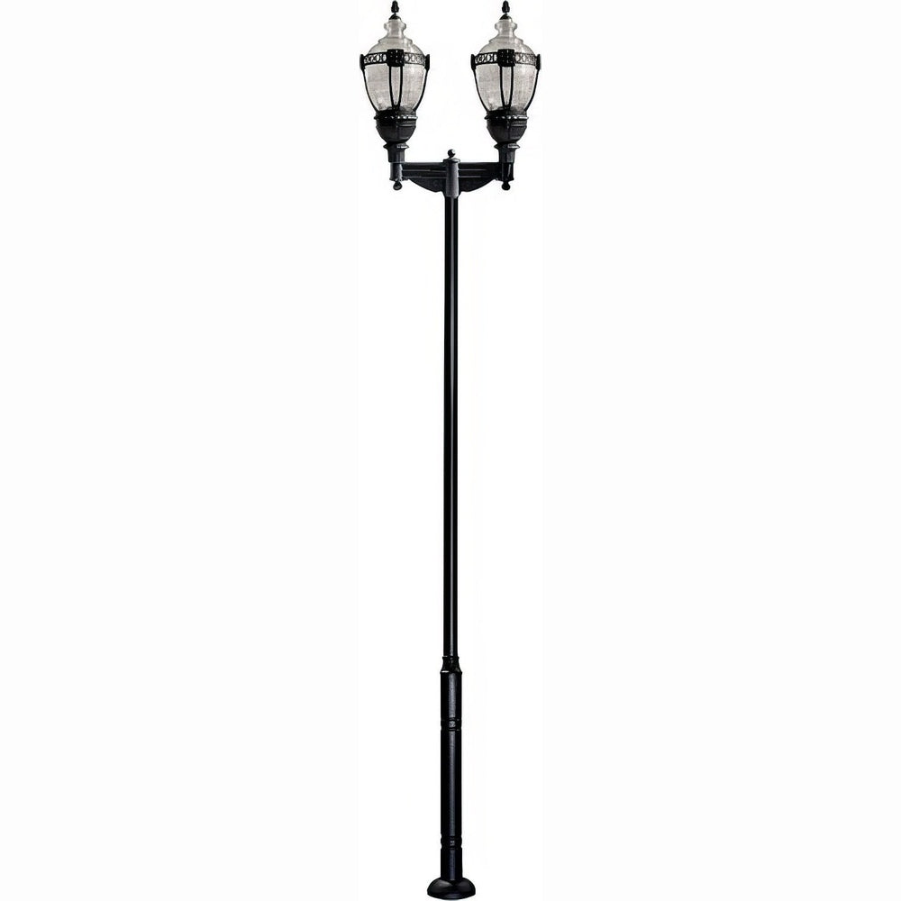 Dabmar Lighting GM6602-L160-30K-B black post light & pole