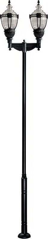 Dabmar Lighting GM6602-L160-40K-B black post light & pole