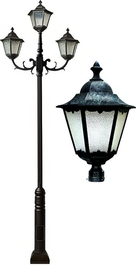 Dabmar Lighting GM8123-L60-50K-VG verde green post light & pole