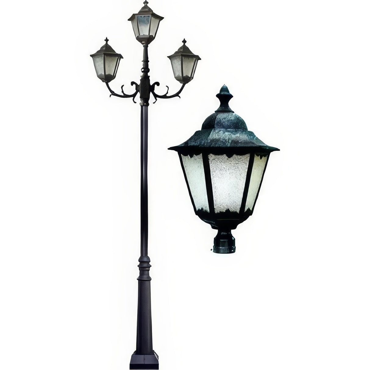 Dabmar Lighting GM8124-VG lantern light fixture in satin stainless, additional view