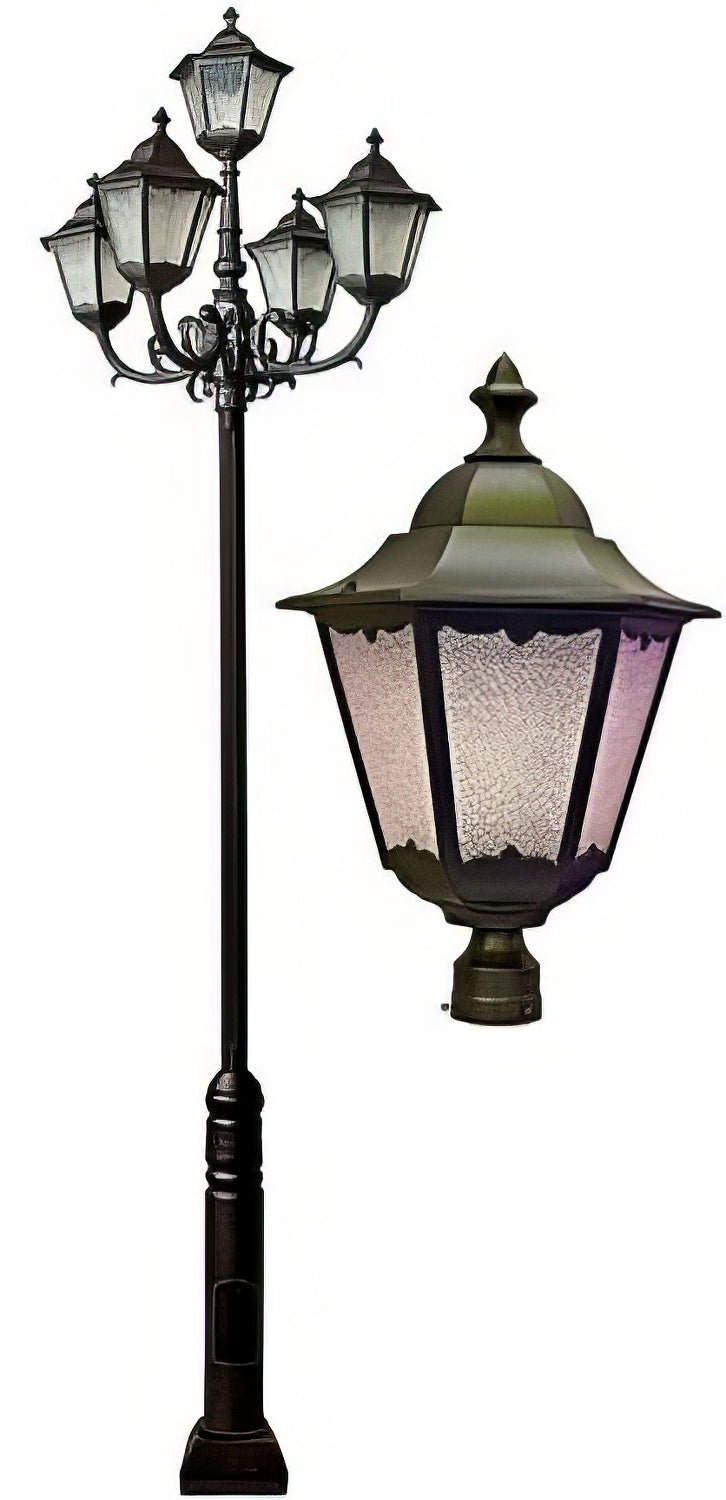 Dabmar Lighting GM8125-L150-65K-BZ bronze post light & pole