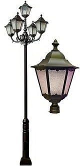 Dabmar Lighting GM8125-L150-65K-BZ bronze post light & pole