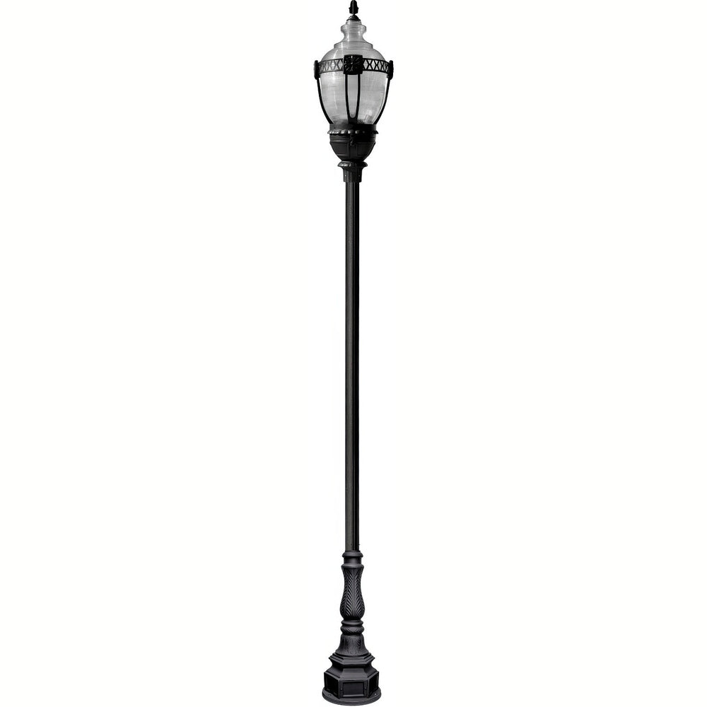 Dabmar Lighting GM8931-B black top decorative base acorn fixture