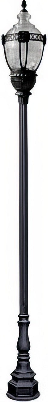 Dabmar Lighting GM8931-L54-40K-B black post light & pole