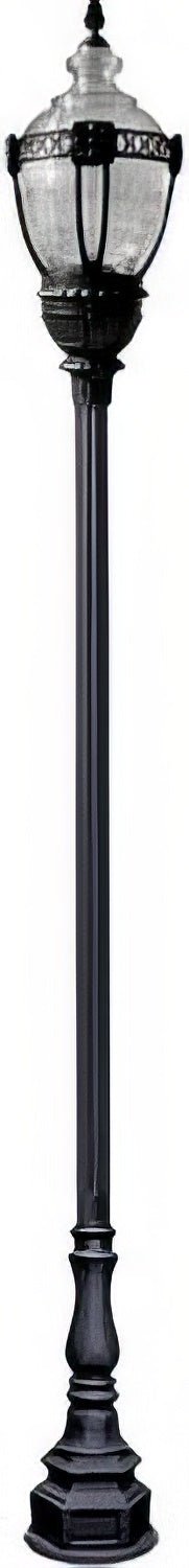 Dabmar Lighting GM8931-L54-40K-B black post light & pole