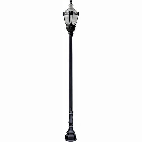 Dabmar Lighting GM8931-L54-50K-B black post light & pole