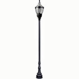 Dabmar Lighting GM8931-L80-50K-B black post light & pole