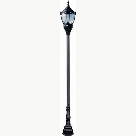 Dabmar Lighting GM8951-L54-40K-B black post light & pole