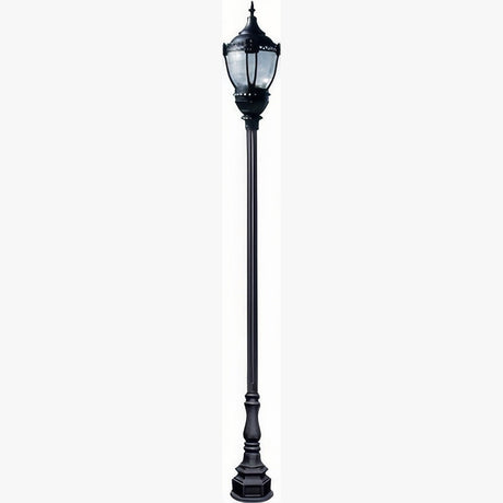 Dabmar Lighting GM8951-L54-50K-B black post light & pole